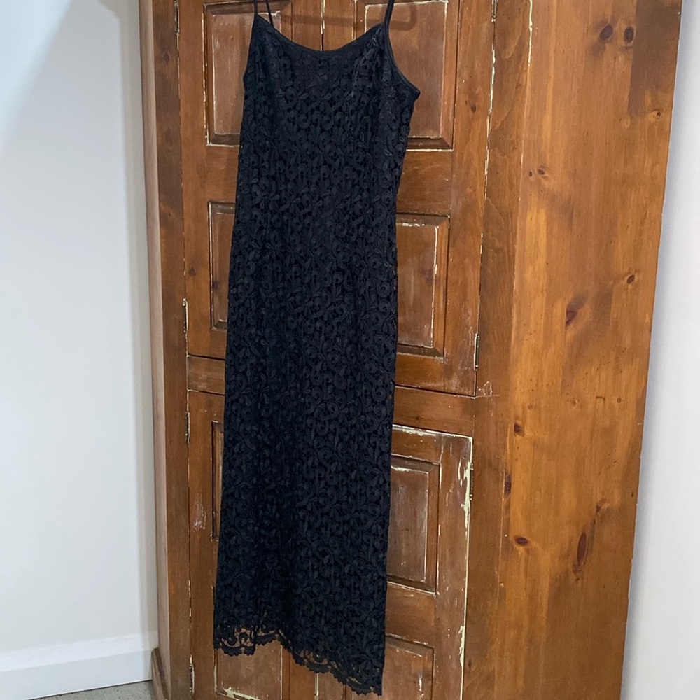 Y2K Black Lace Overlay Dress MARINA
